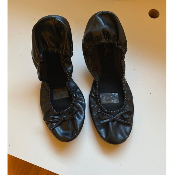 Sam Edelman Black Foldable Ballet Flats 10 - Picture 1 of 4